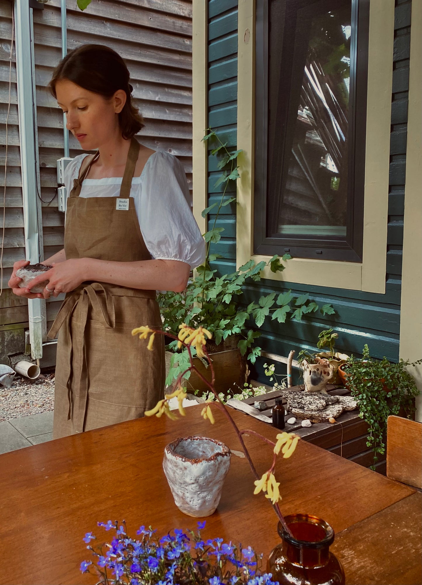 Linen Apron - Clay